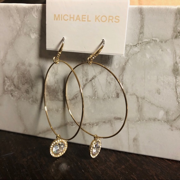 NWT Brilliance Hoop Drop Earrings - Picture 6 of 8